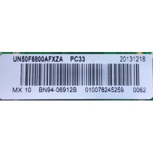 MAIN PARA SMART TV SAMSUNG / NUMERO DE PARTE BN94-06912B / BN41-01958B / BN9406912B / 06912B / BN94-07704D / DISPLAY T500HVN05.1 / MODELO UN50F6800AFXZA AD03